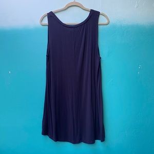 LOGO dark blue tank top